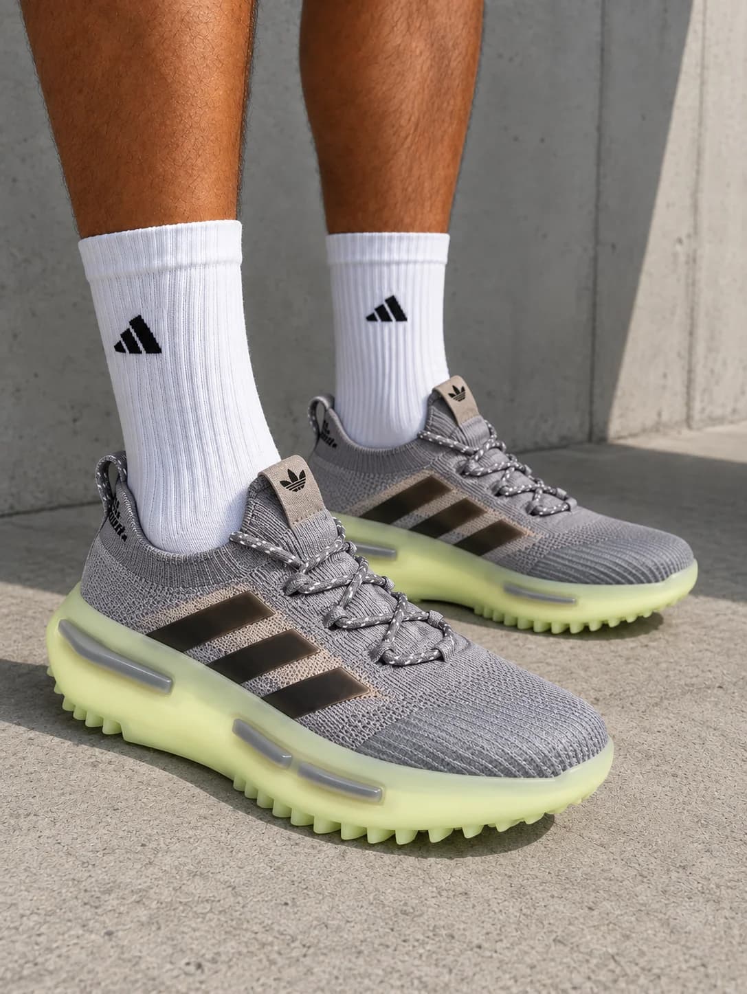 adidas NMD_S1 Grey / Green Glow